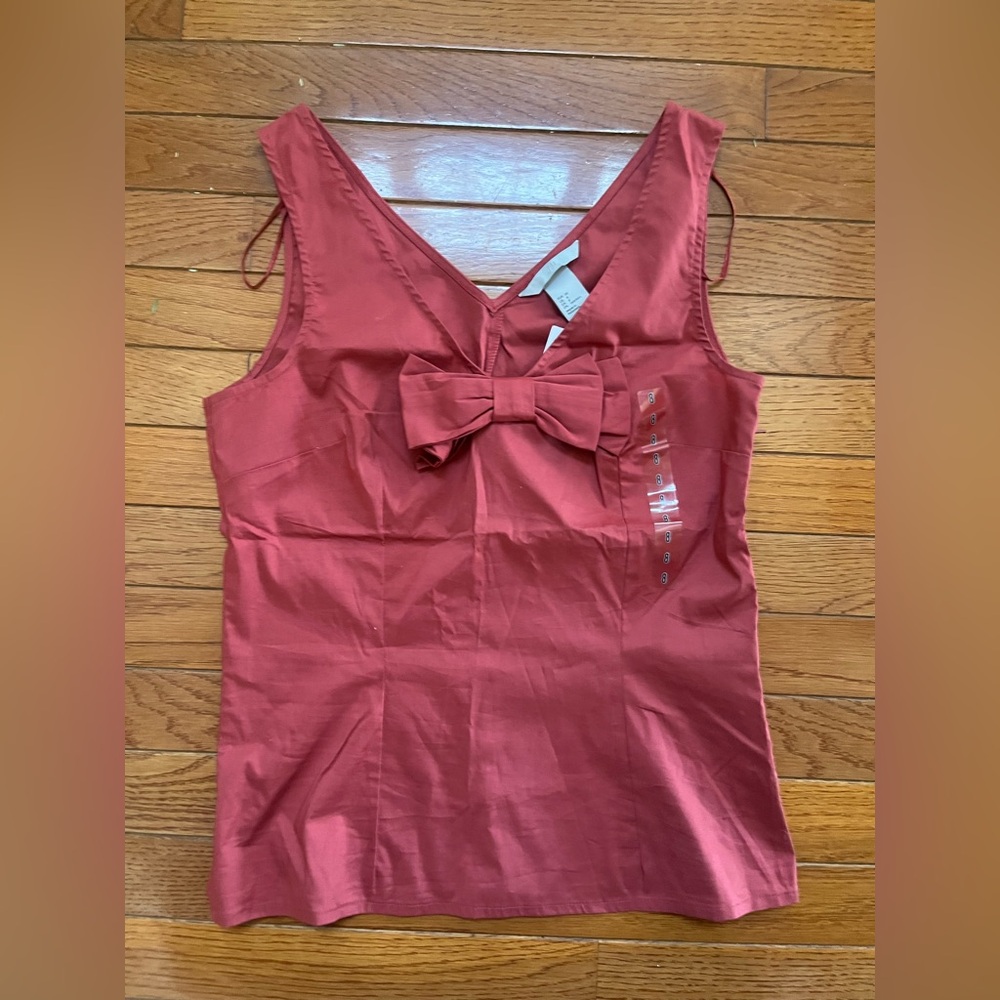 H&M Women’s Bow-Front Sleeveless Top - Red Sz 8